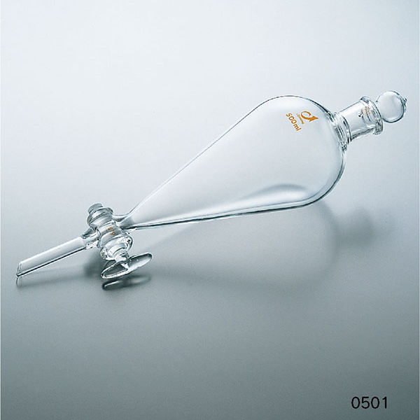 スキーブ型分液ロート・茶 ３００ｍｌ CL0501-04-20 ガラスSHOPクライミング