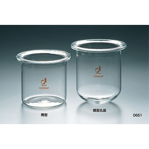 共通摺合セパラブルフラスコ（筒型丸底） ２０００ｍｌ CL0661-04-20 ガラスSHOPクライミング